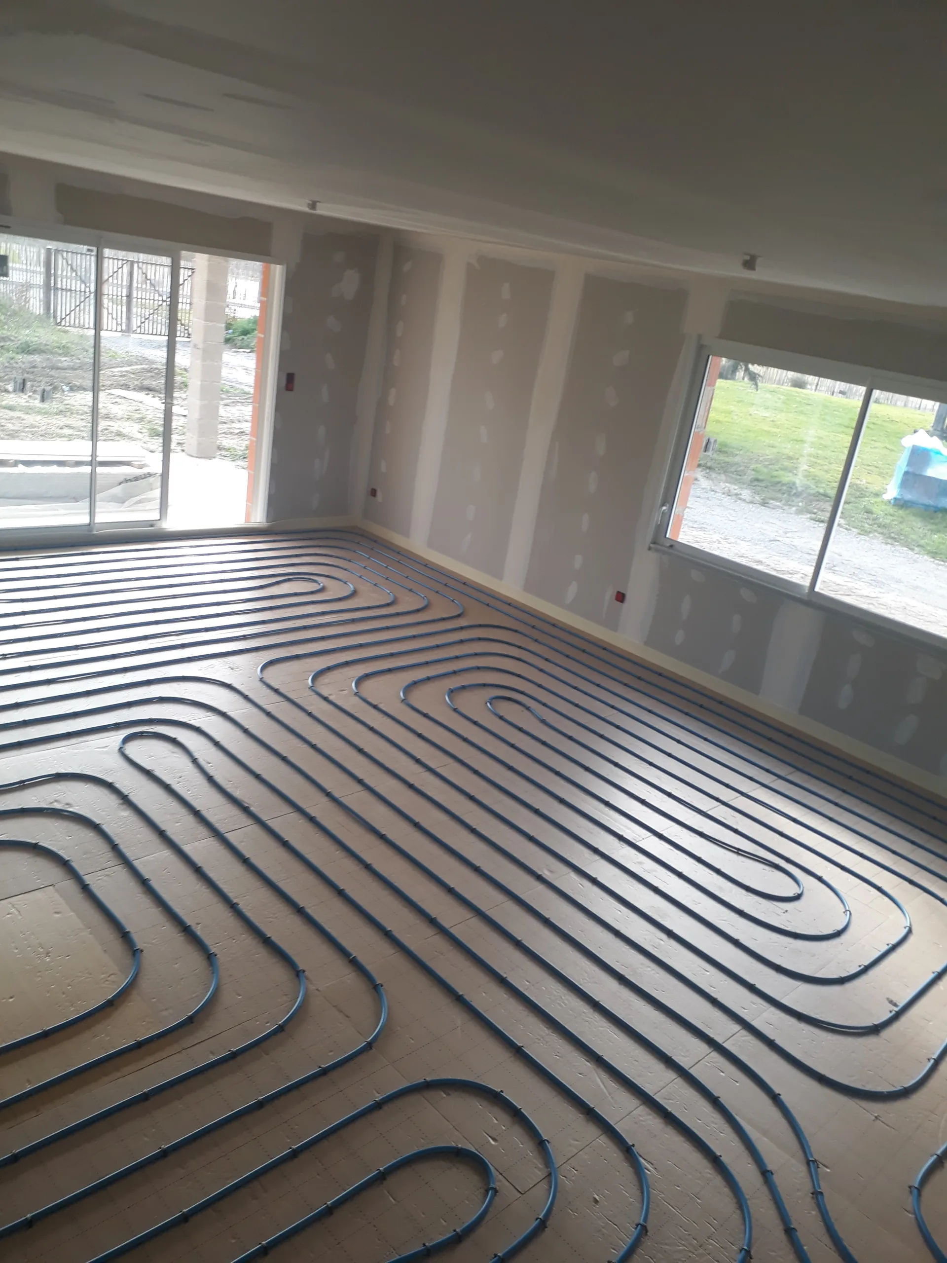 Plancher chauffant + chaufferie